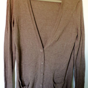 Brown light weight cardigan sweater by Loft